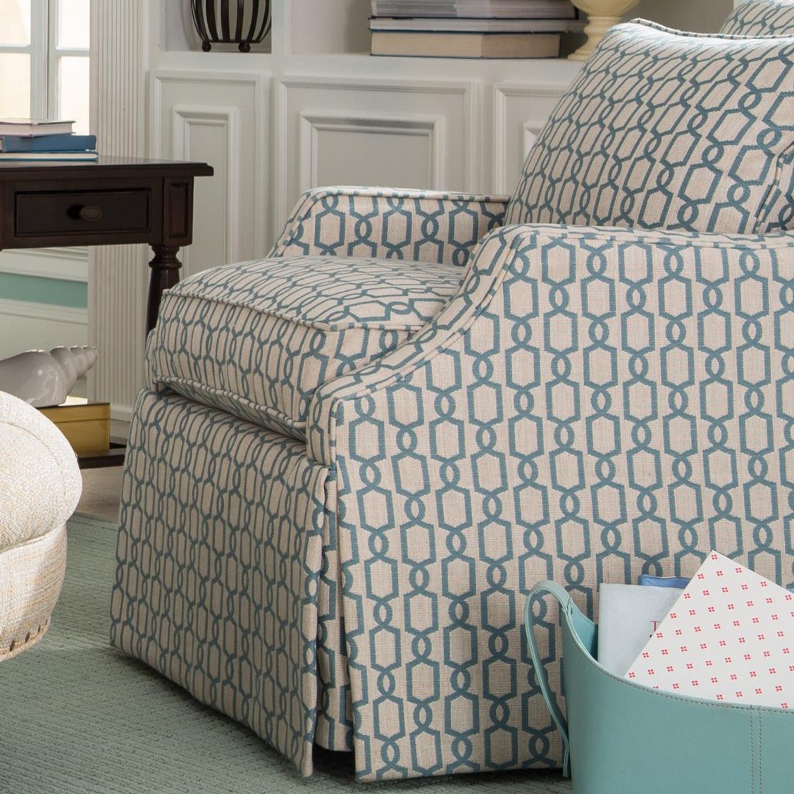 Skirted clearance swivel chair